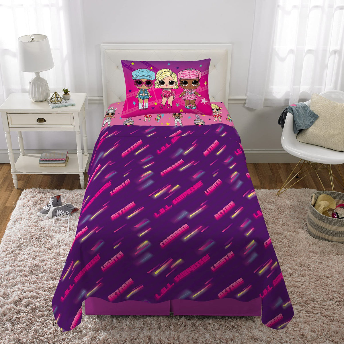 Franco Kids LOL Surprise Twin Size Sheet Set