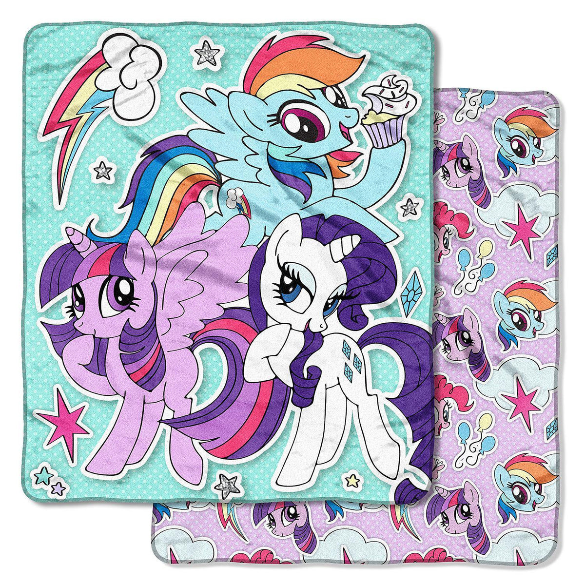 My Little Pony Double-Sided Cloud Throw Blanket, 60”x 70”