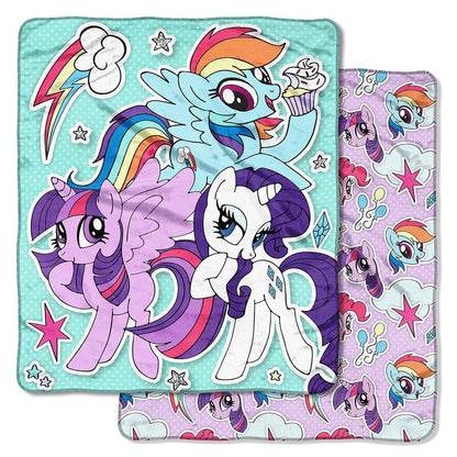 My Little Pony Double-Sided Cloud Throw Blanket, 60”x 70”