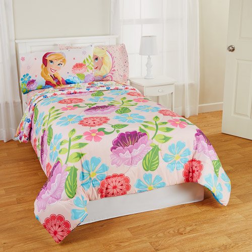 Disney Frozen Twin/full Comforter Floral Breeze (reversible)