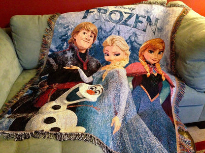 Disney Frozen, Woven Tapestry Throw Blanket, Multi Color, 1 Count