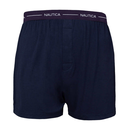 Nautica Men's Boxer Modal Cotton Fit Boxer with Functional Fly Tagless, 3 Pack