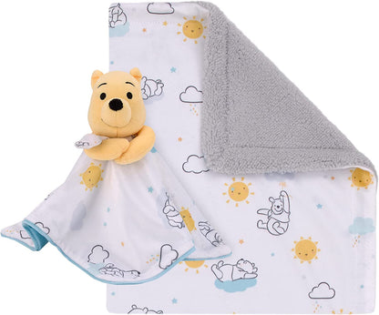Disney Winnie The Pooh Baby Blanket and Security Blanket 2-Piece Set
