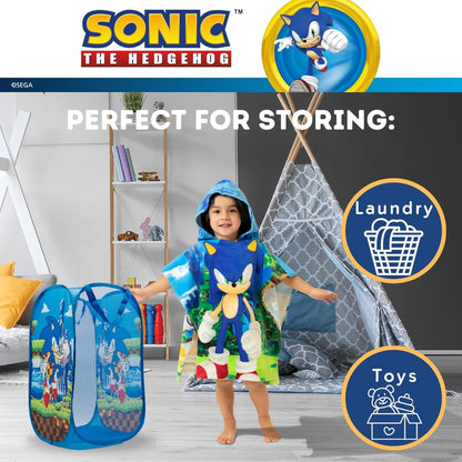 Franco Sonic Anime Kids Room Collapsible Storage Bin Pop Up Hamper