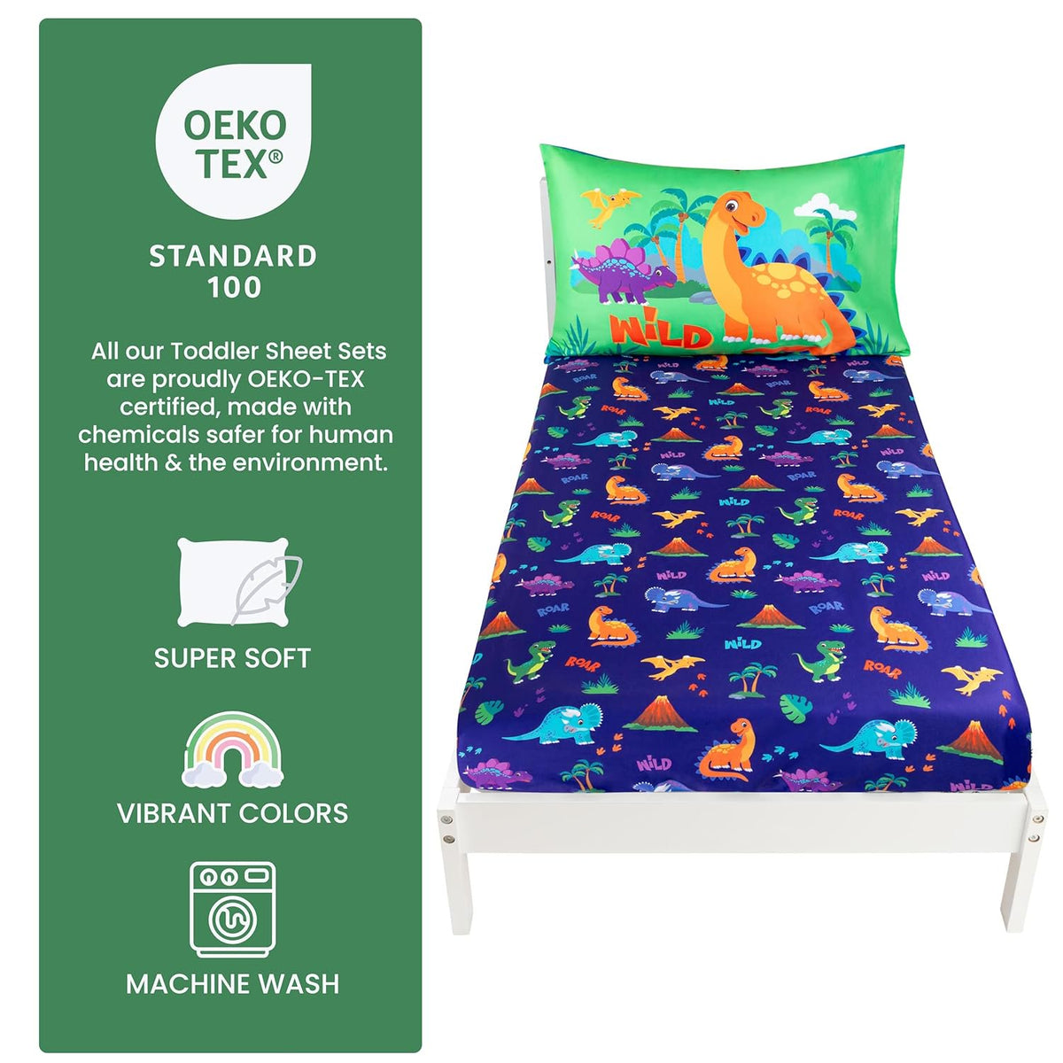 Todays Kids 2-Piece Unicorn Bedding Toddler Sheet Set - Breathable 100% Soft Brushed Microfiber Polyester, Standard Size Crib Sheet Set - Gentle on Delicate Skin - Fitted Toddler Sheets & Pillowcase