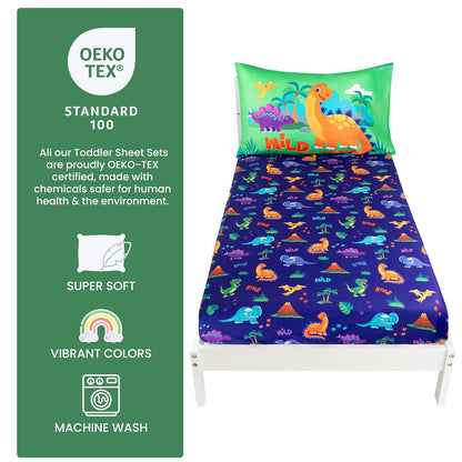 Todays Kids 2-Piece Unicorn Bedding Toddler Sheet Set - Breathable 100% Soft Brushed Microfiber Polyester, Standard Size Crib Sheet Set - Gentle on Delicate Skin - Fitted Toddler Sheets & Pillowcase