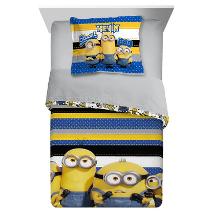 Franco Minions Kids Comforter and Sham, 2-Piece Set, Twin/Full
