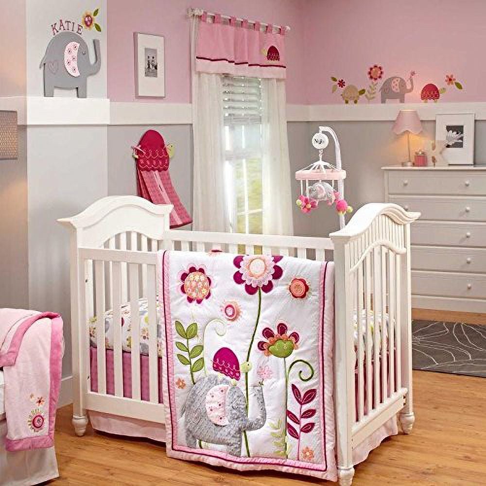 4 Pieces Little Bedding By Nojo Jumbo Joy Crib Bedding Set
