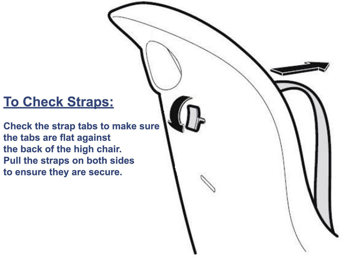 Todays Kids High Chair Straps, Compatible with Graco Highchairs, Replacement Harness Straps for most 5 Point High Chairs, Replacement High Chair Belt