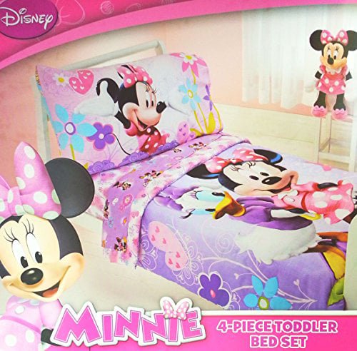 Disney Minnie Mouse 4 Piece Toddler Bedding Set