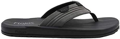 Flojos Men's Sandals Memory Foam Black/Gray - Size 9