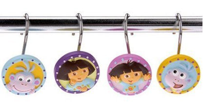 Dora the Explorer Pretty Paisley Shower Curtain Ring Set