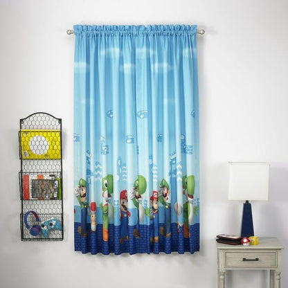 Super Mario Kids Window Curtains Drapes Set 82" x 63"