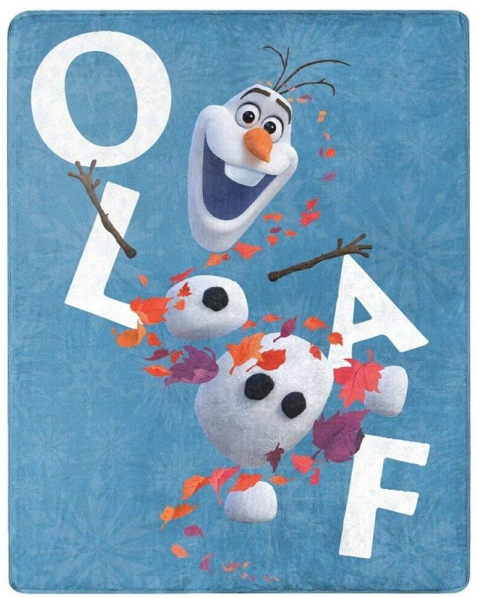 Northwest Enterprises Disney Frozen 2 Olaf Silky Soft Throw Blanket 40" x 50" Olaf's Adventures II