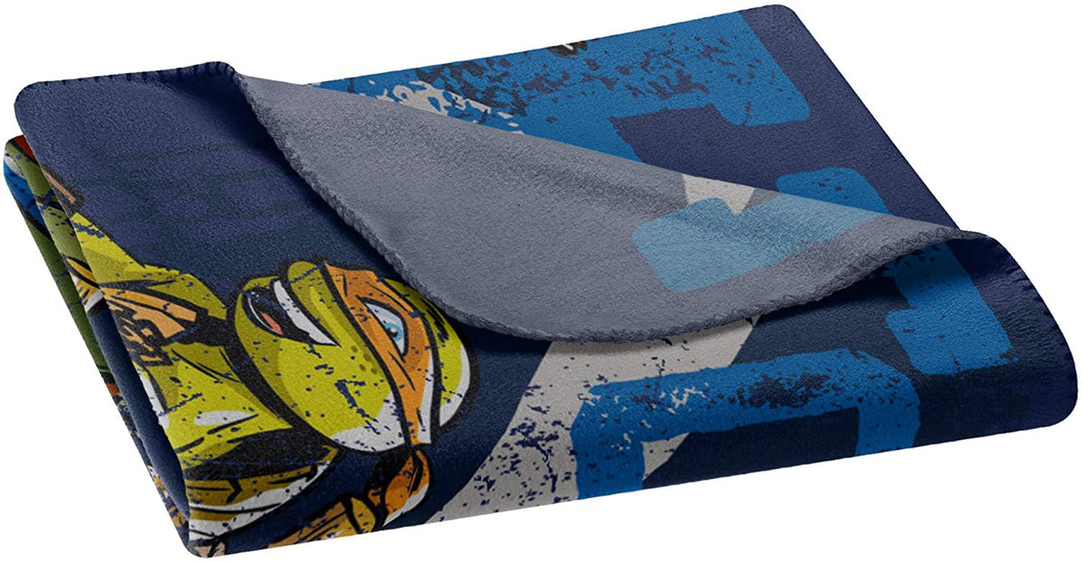 Nickelodeon's Teenage Mutant Ninja Turtles, "Tough Turtles Blues" Fleece Throw Blanket, 45" x 60"
