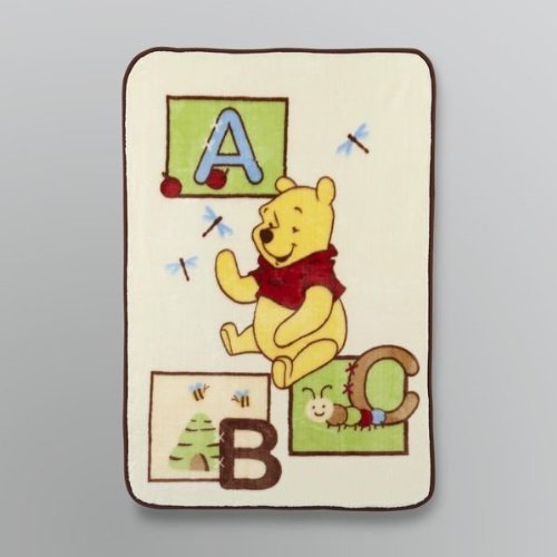 Disney Baby Winnie the Pooh ABC Plush Baby Blanket