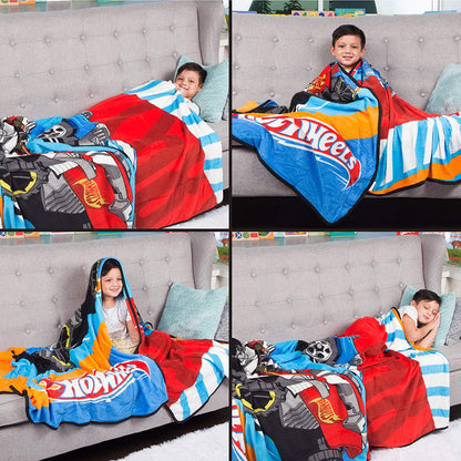 Hot Wheels Micro Raschel Blanket, 62 in x 90 in, Super Soft Plush