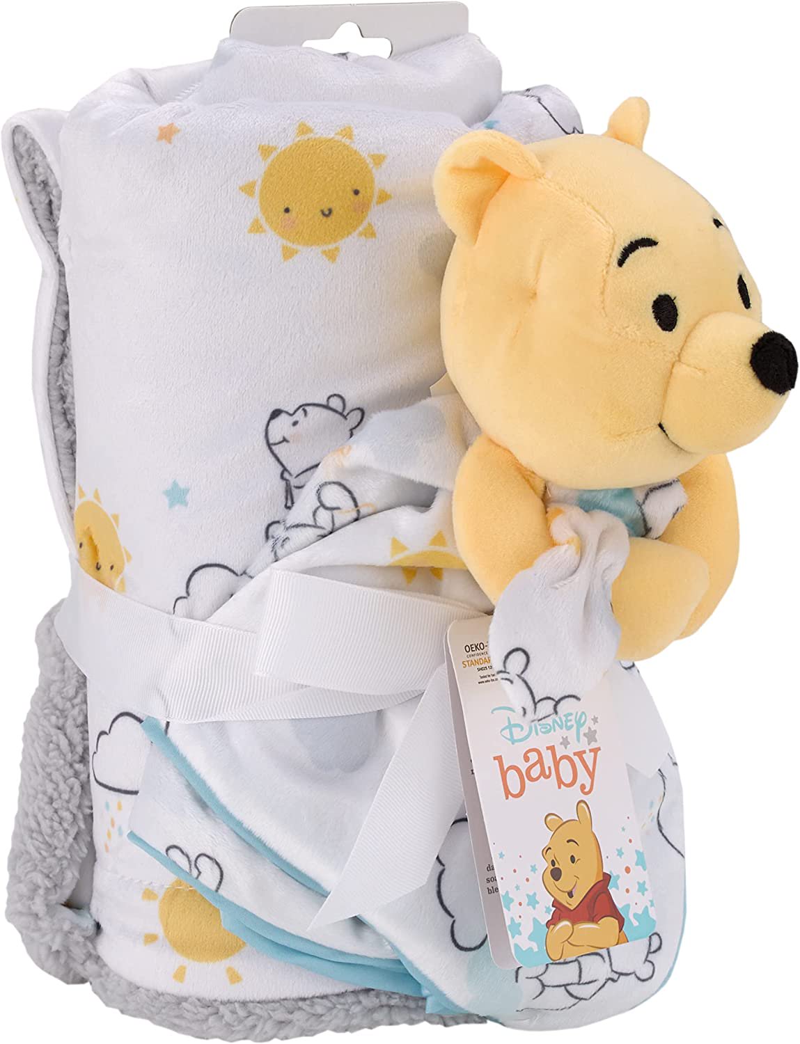 Disney Winnie The Pooh Baby Blanket and Security Blanket 2-Piece Set