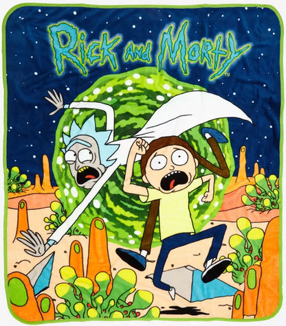 Rick and Morty Surface Plush Throw Blanket - 50" x 60"