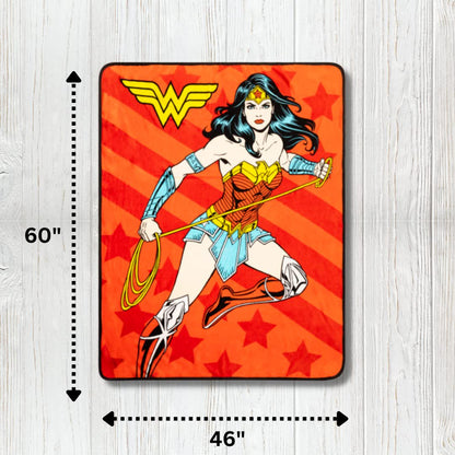 Franco Collectibles Wonder Woman Micro Raschel Throw, 46 in x 60 in
