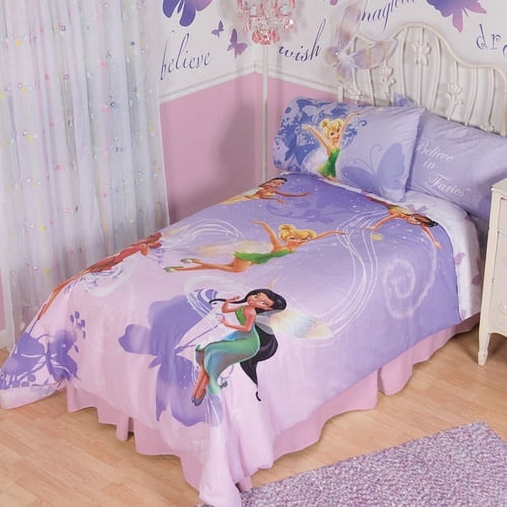 Disney Fairies Twirly Light Up Cotton Rich Comforter, Twin/Full
