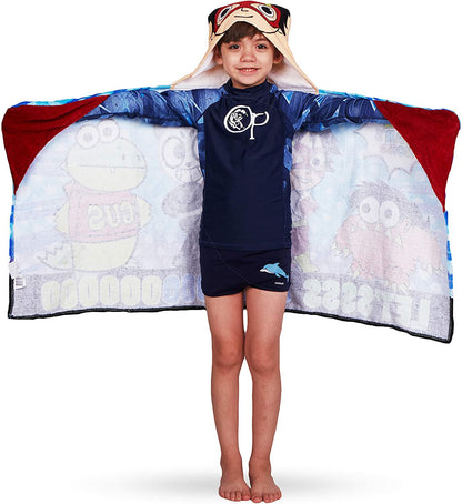 Ryan’s World Cotton Terry Hooded Towel Wrap, 24" x 50"
