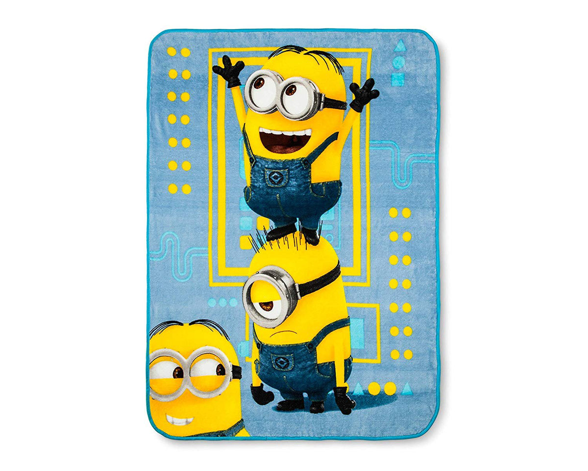 Despicable Me 3 Minions Blue & Yellow Throw Blanket (46"x60")