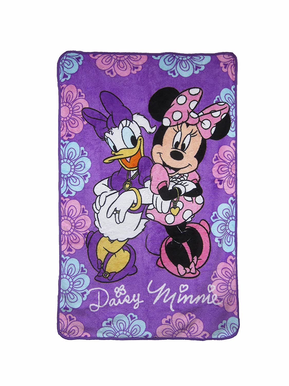 Disney Minnie Mouse Super Soft Toddler Blanket, 30"x 45", Purple/Pink