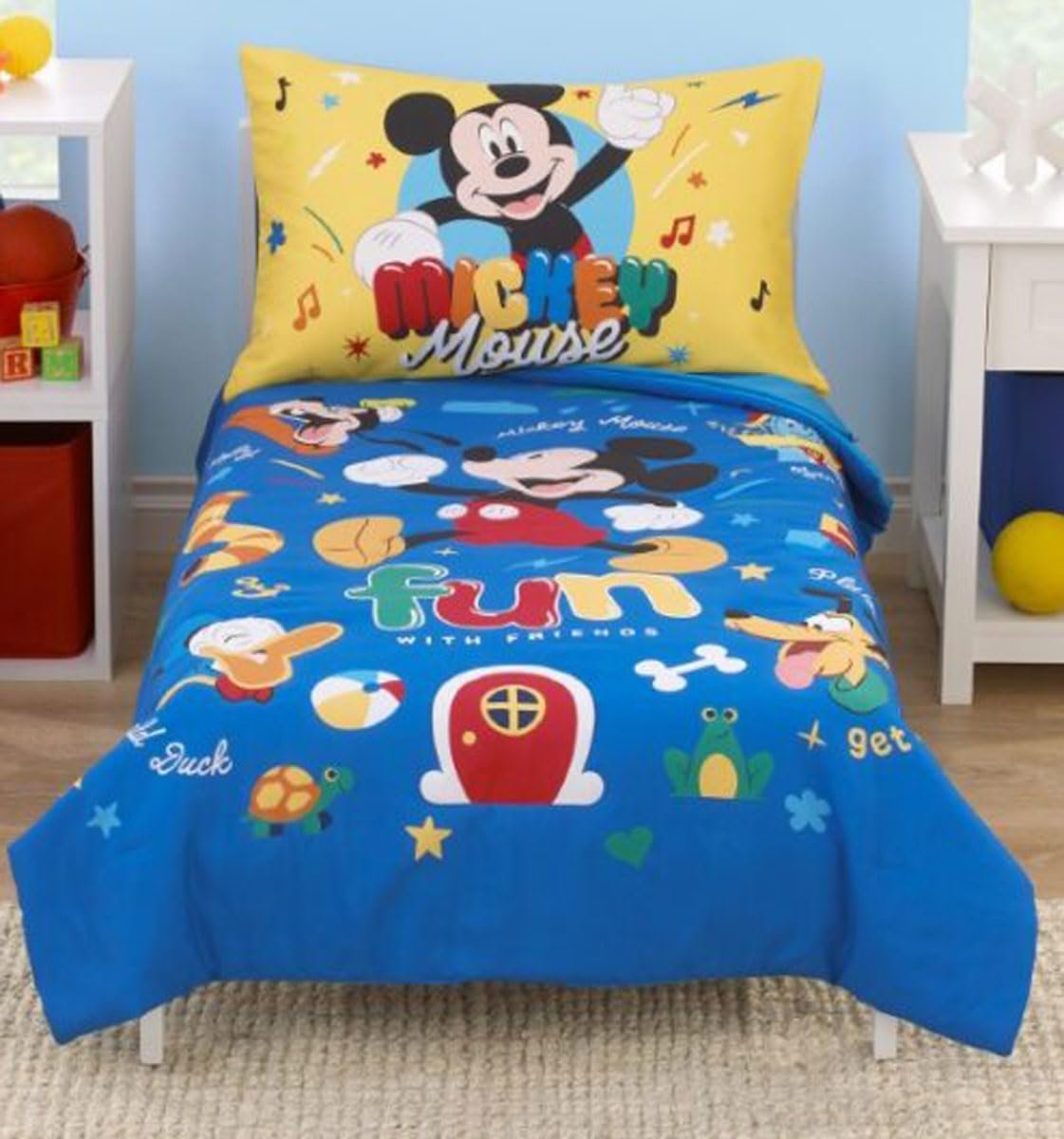 Disney Mickey Mouse 4 Piece Toddler Bedding Set