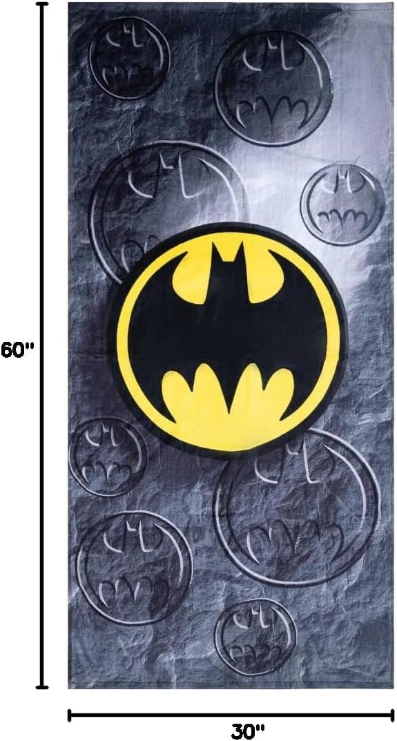 Franco Collectibles Batman Super Soft Cotton Bath/Pool/Beach Towel, 60 in x 30 in