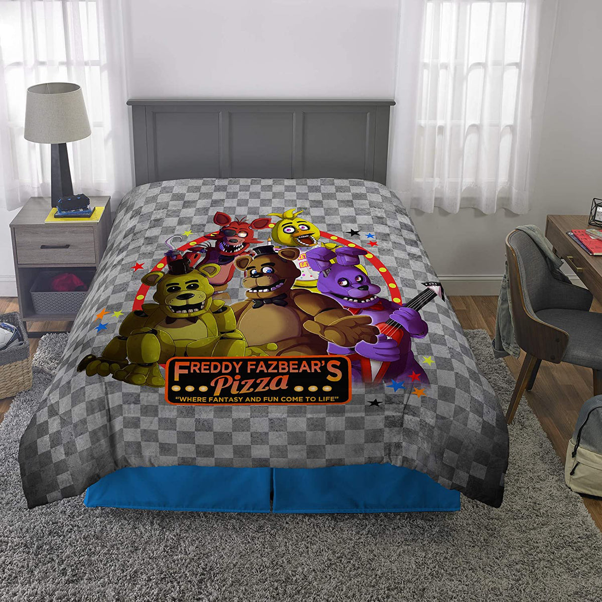 Franco FIVE NIGHTS AT FREDDY’S Comforter, Twin/Full Size 72" x 86"
