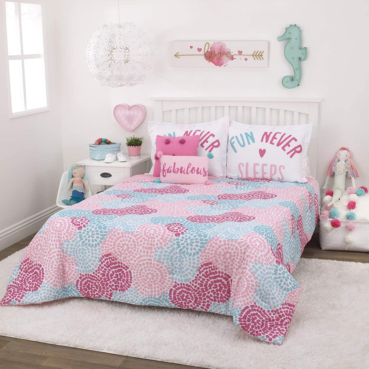 Everything Kids Bedding Super Soft Microfiber Comforter & 2 Shams Set, Full Size 83" x 86"