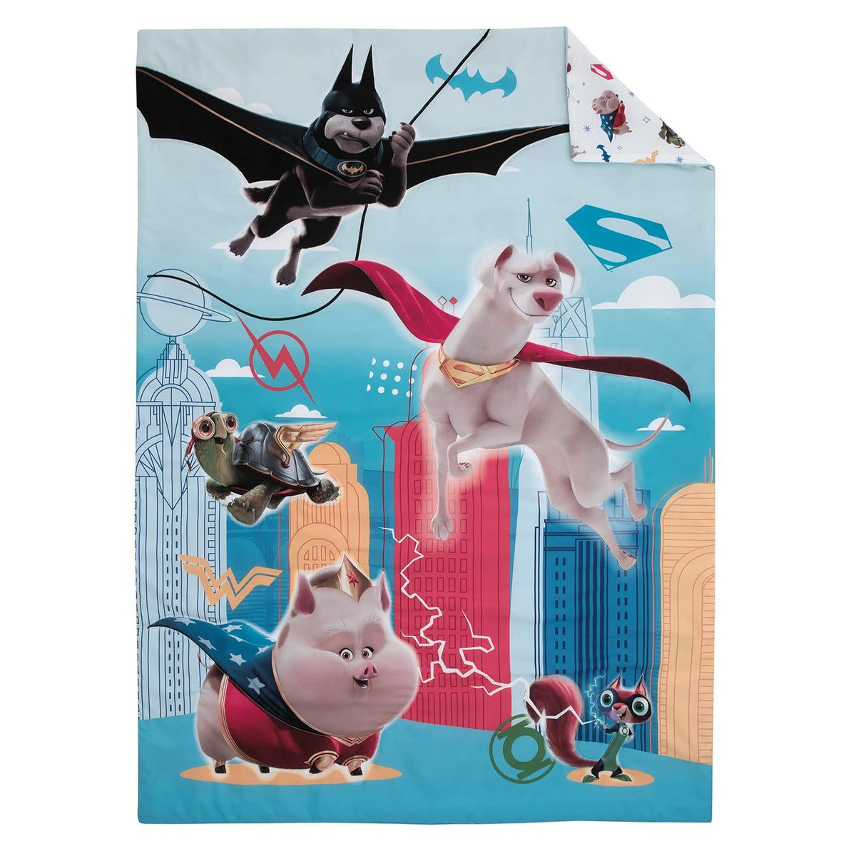 DC League of Super Pets 4 Piece Toddler Bedding Set