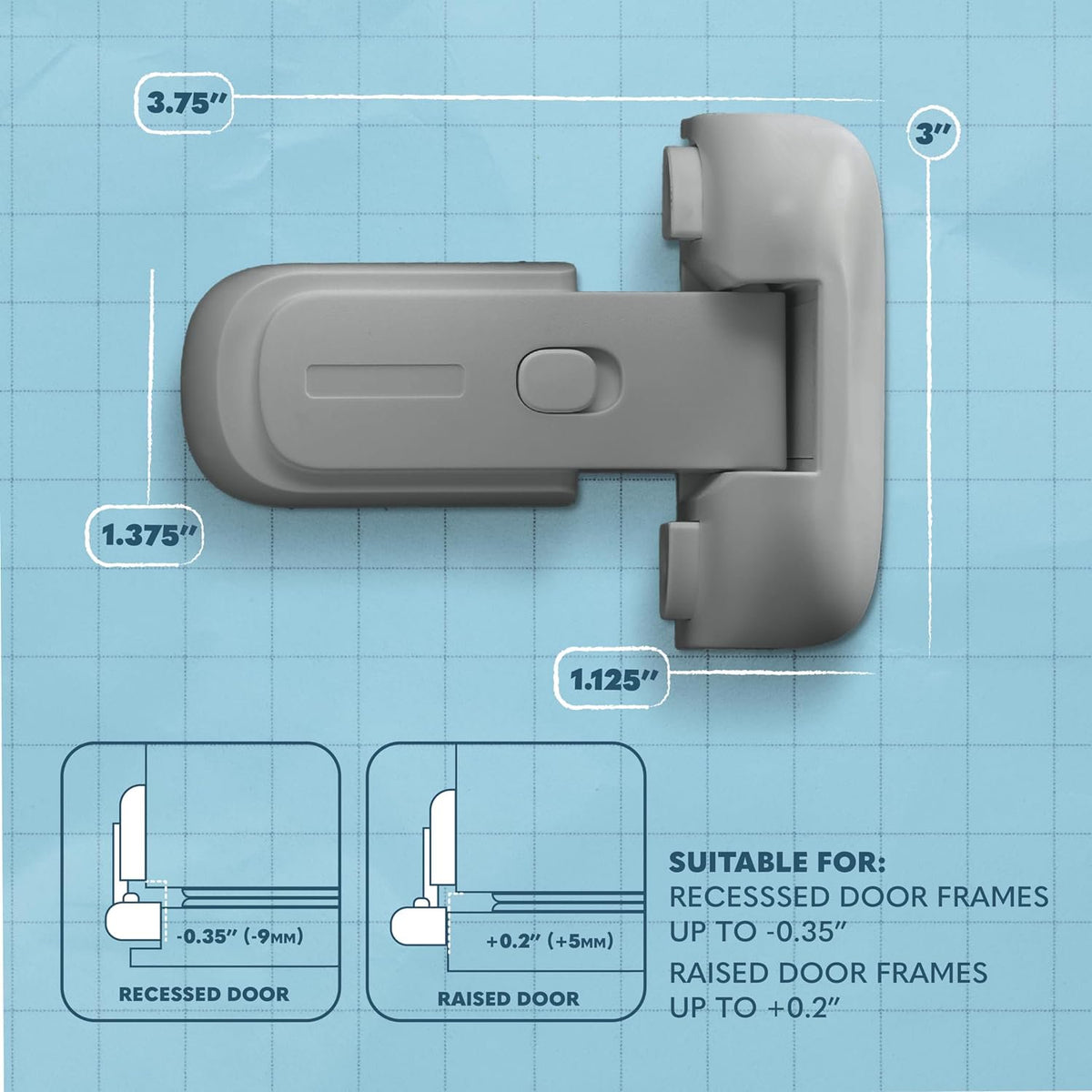 Todays Kids Child Proof Refrigerator Lock - Fridge / Freezer Lock, Easy to Install Child Lock for Fridge