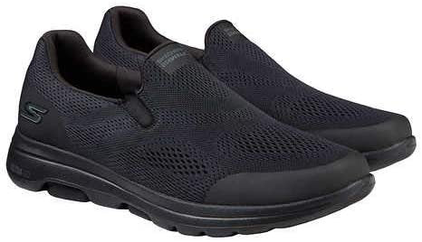 Skechers Men's GO Walk - APPRIZE Walking Shoe - ULTRA GO Cushioning - Black or Navy (Black, 9.5)