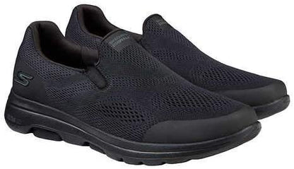 Skechers Men's GO Walk - APPRIZE Walking Shoe - ULTRA GO Cushioning - Black or Navy (Black, 9.5)