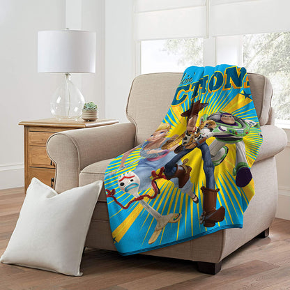 Disney Toy Story Takin Action Micro Raschel Throw Blanket, 46" x 60"