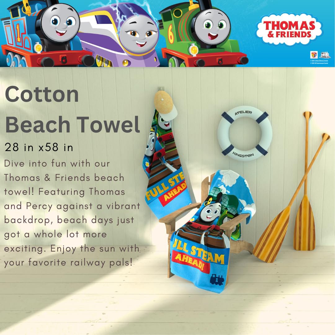 Franco Thomas & Friends Kid Cotton Bath/Pool/Beach Towel, 58 in x 28 in