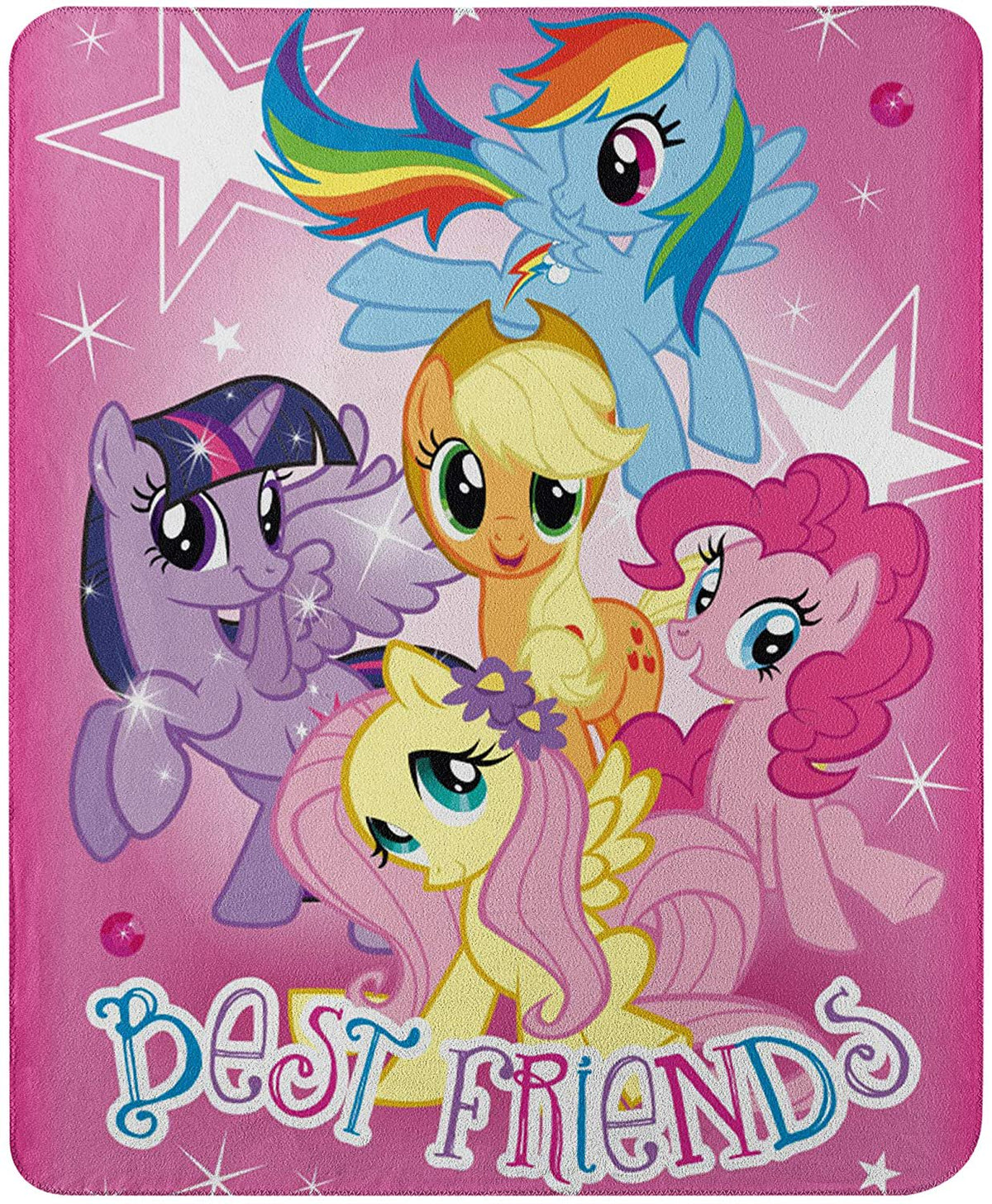 Hasbro's My Little Pony, "Happy Herd" Fleece Throw Blanket, 45" x 60"