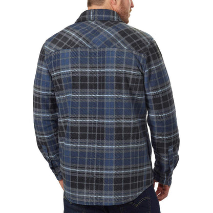 Freedom Foundry Men's Plaid Fleece Jackets Super Plush Sherpa Lined Jacket Shirt