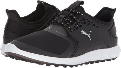 Puma Golf Men's Ignite Pwrsport Golf Shoe, Black/Silver, 8 Medium US