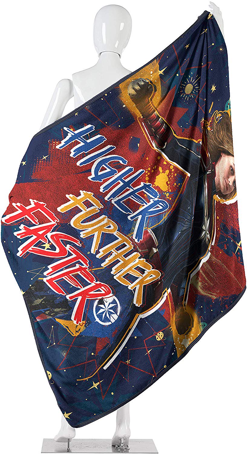 Marvel  Avengers Micro Raschel Throw Blanket, 46" x 60", Multi Color