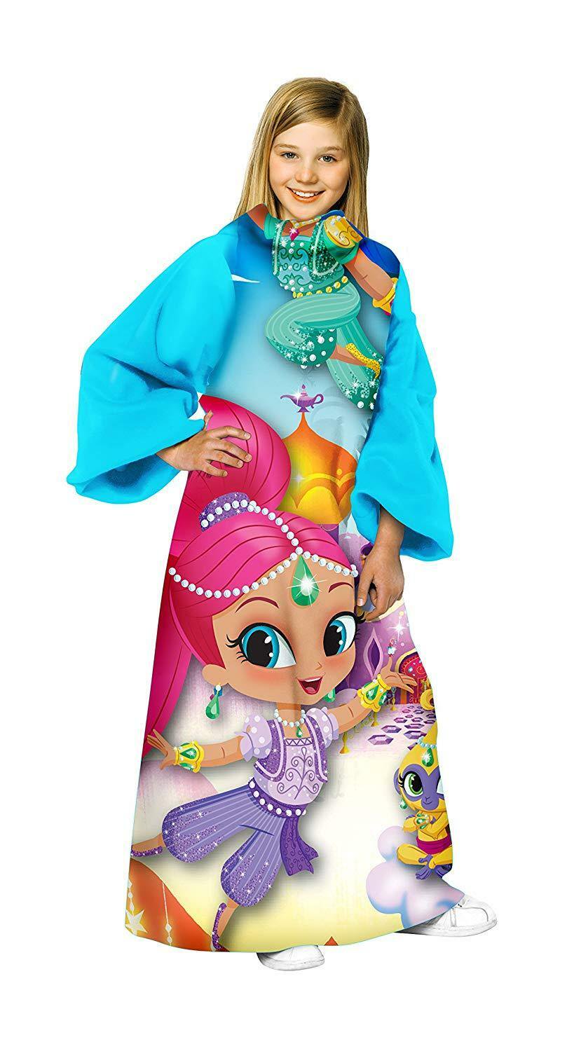 Nickelodeon's Shimmer & Shine, "Being Shine" Youth Fleece Comfy Throw, 48-Inch, Multi Color