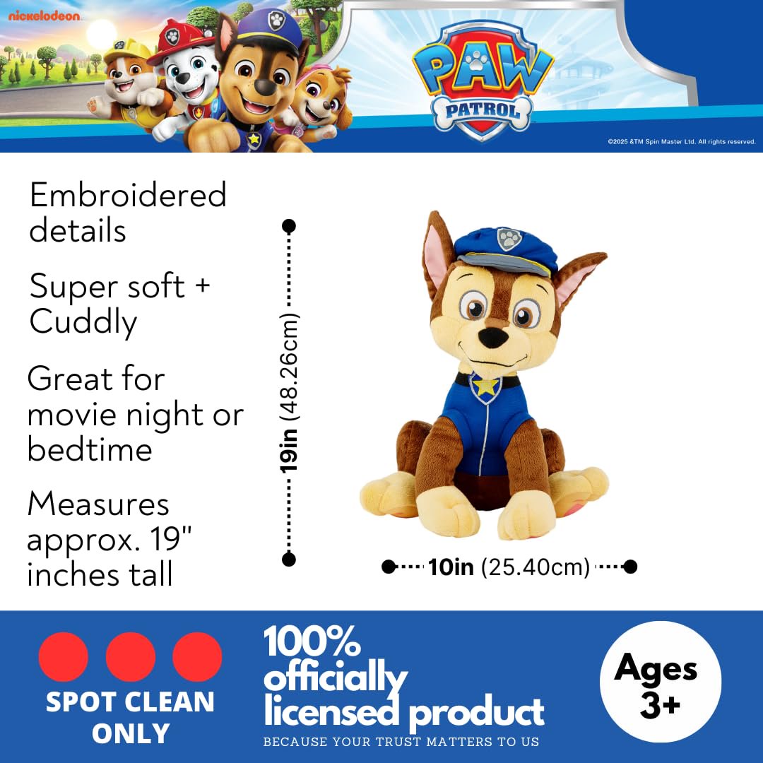 Paw Patrol Chase Plush Cuddle Pillow Buddy, 14" x 7" x 6"