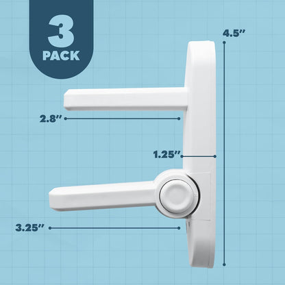 Todays Kids Childproof Door Lever Lock - Easy Install Child Proof Door Lock, Secure 2 Button Design - ABS Material Door Locks for Kids Safety, One Hand Operation Child Safety Locks for Doors