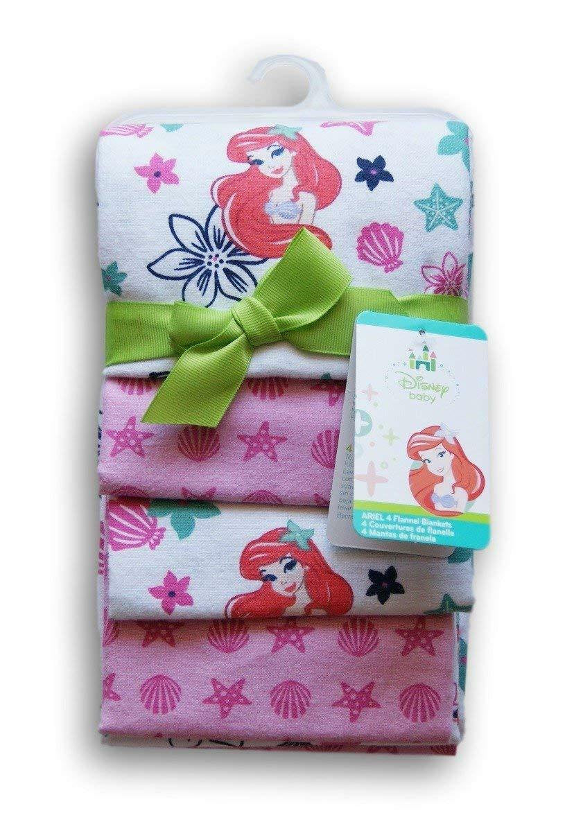 Disney Ariel Sea Treasures Flannel Blanket - 4-Pack