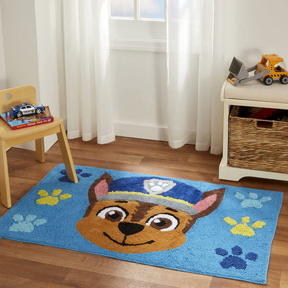 PAW Patrol Chase Kids Accent Rug, 48" x 30", Tufted Cotton