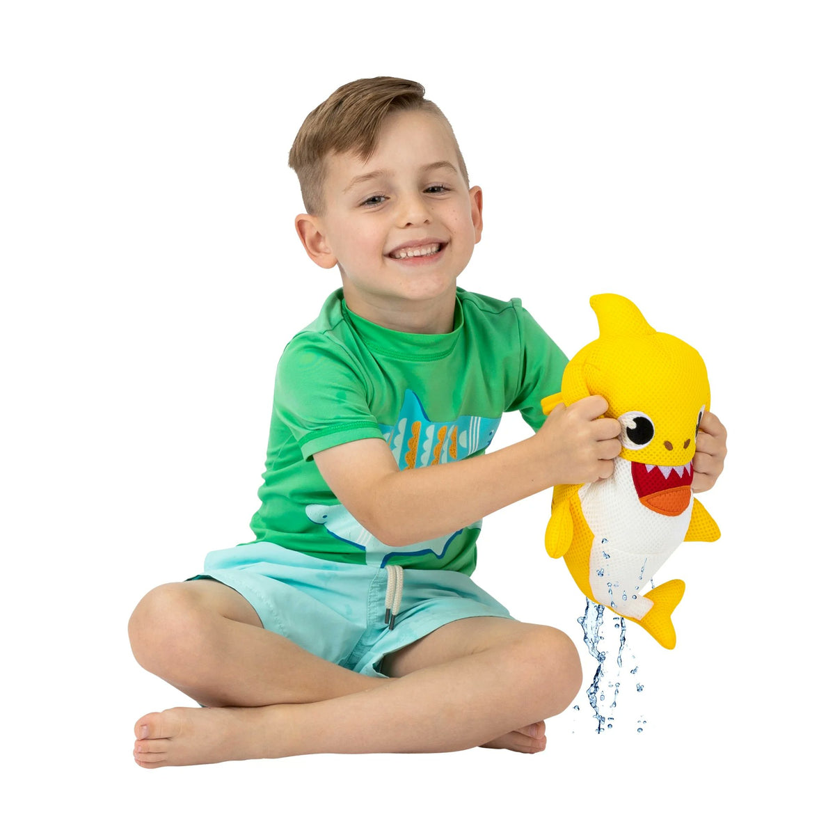 Baby Shark Kids Scrubby, Bath Accessory, Yellow 11"