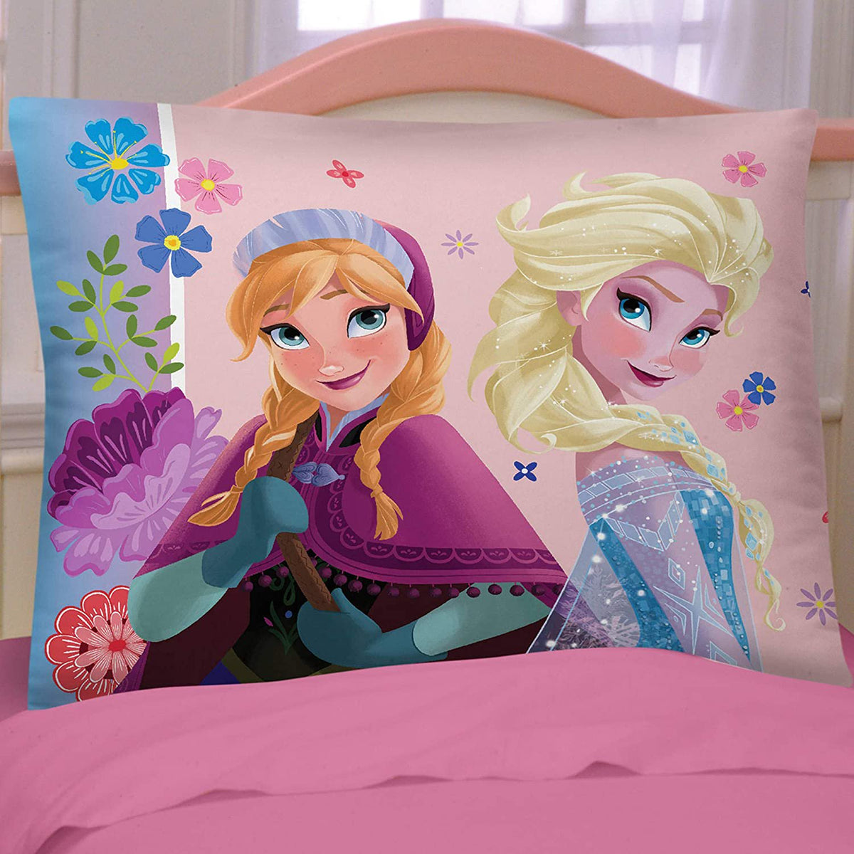 Disney Frozen Princess Reversible Pillowcase Flowering Friendship