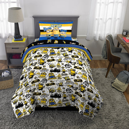 Franco Minions Kids Comforter and Sham, 2-Piece Set, Twin/Full